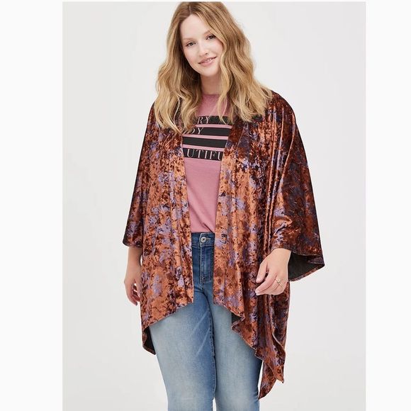 Torrid Accessories - TORRID | Multicolor Velvet Ruana